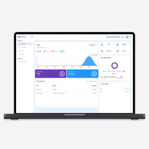 Invoicing platform dashboard